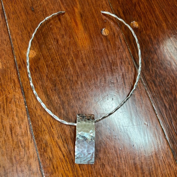 Taxco Jewelry - Vintage TAXCO Sterling Silver Hammered pendant